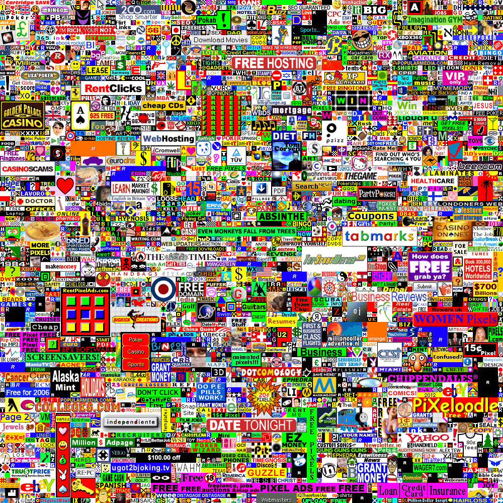 image de la carte d'un million de pixel